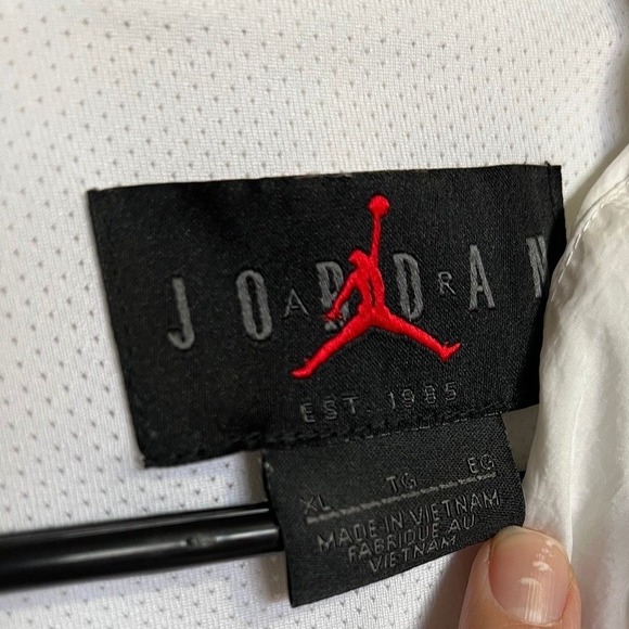 Nike Jordan Air Flight Windbreaker Jacket Full Zip Hooded Vintage Classic - Picture 5 of 9